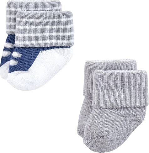 Hudson Baby unisex baby Cotton Rich Newborn and Terry Socks, Bear Boy 12-pack, 6-12 Months US in Saudi Arabia