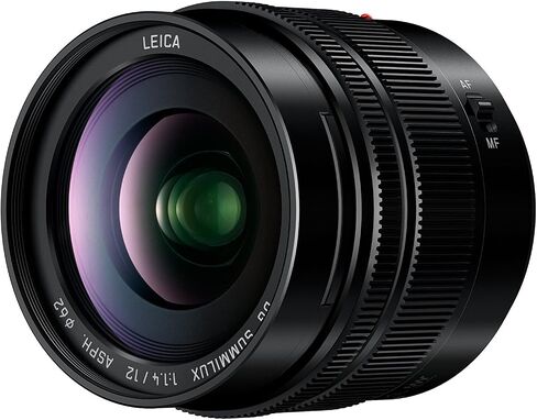 عدسة باناسونيك LUMIX G LEICA DG SUMMILUX، 12 مم، F1.4 ASPH، زاوية واسعة، احترافية بدون مرآة ميكرو أربعة أرباع، H-X012 (متجددة) in Saudi Arabia