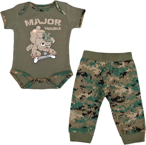 Marine 2 Pc Major Trouble Woodland Bodysuit and Pant Set in Saudi Arabia