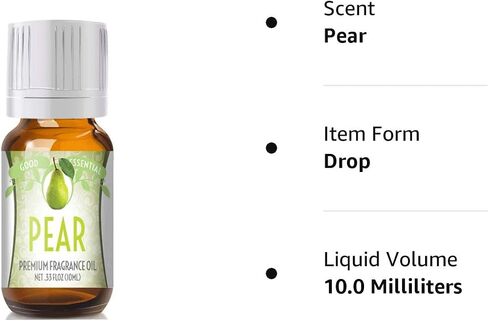 Good Essential - Professional Pear Fragrance Oil 10ml for Diffuser, Candles, Soaps, Perfume, Aromatherapy 0.33 Fluid in Kuwait