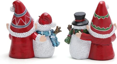 Hodao Christmas Gnome Snowman Duo: Double The Cheer for Your Holiday Decor (red) in Saudi Arabia