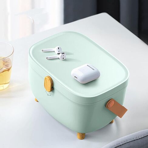 BigKing Oval Medicine Storage Box, Plastic Medicine Storage Box Oval Double Layers Multi Grid Large Capacity Medical Box Organizer for Home Dorm(Cornel Powder) in Saudi Arabia