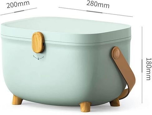 BigKing Oval Medicine Storage Box, Plastic Medicine Storage Box Oval Double Layers Multi Grid Large Capacity Medical Box Organizer for Home Dorm(Cornel Powder) in Saudi Arabia
