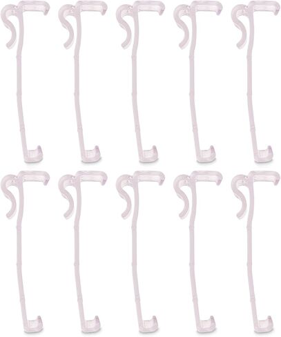 Amazing Drapery Hardware 3.25 Inch Clear Valance Clips for Top Blind Brands & Window Shades, 10-Pack - Sturdy Plastic Brackets, Ideal for Wood, Faux Wood & Metal Treatments in Home & Office Settings in Saudi Arabia