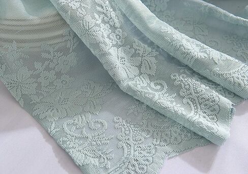 Annlaite الدانتيل الأزهار الستار 51x16in التطريز شبه شير نافذة قصيرة الستار للمطبخ الأزهار خمر غنيمة الستارة لغرفة الطعام غرفة نوم الحمام مقهى النوافذ الصغيرة in Saudi Arabia