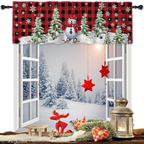 Happy Fall Valances Windows Curtain, Fall Gnome Harvest Pumpkin Fall Kitchen Valances Rod Pocket, Autumn Maple Leaf Window Curtain Treatment, Short Topper Curtains, Thanksgiving Fall Decor, 18"X54"W in Saudi Arabia