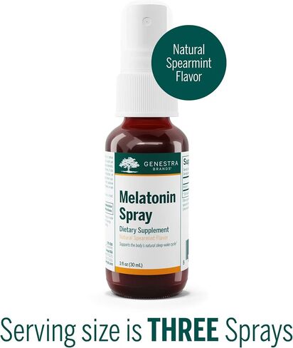 Genestra Brands Melatonin Spray | Sleep Support in Easy Dosing Spray | 1 fl. oz. | Spearmint Flavor in Saudi Arabia