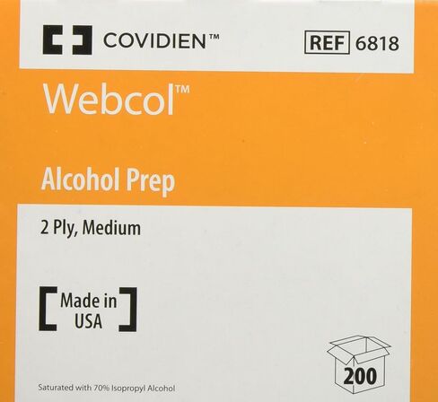 Kendall WEBCOL Alcohol Preps (Sterile), Medium, 2-ply in Saudi Arabia