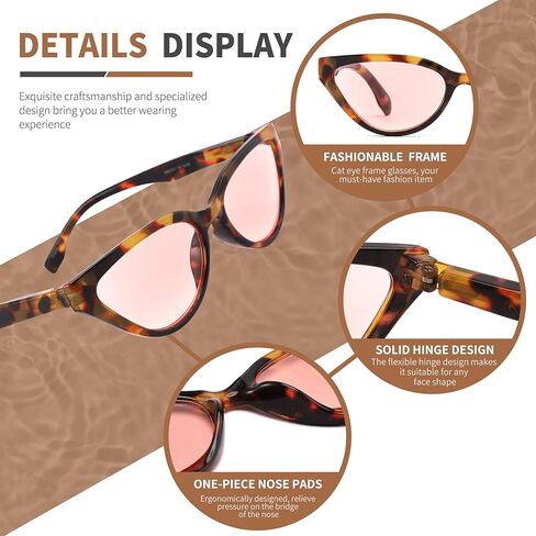 IVNUOYI 4 Pack Reading Glasses Blue Light Blocking Readers for Women,UV400 Protection Retro Cat Eye Computer Eyeglasses in Kuwait