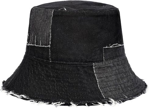 MILAKOO Unisex Demin Bucket Hat Washed Jean Fisherman Cap for Women Wide Brim Lightweight Packable in Saudi Arabia
