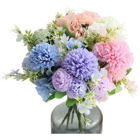 Paper Spiritz Artifical Flowers Silk Hydrangea Fake Flowers 6 Faux Flowers Bulk for Decoration Artificial Flower for Bridal Shower Wedding Home Party Centerpiece Table Living Room Decorations in Kuwait