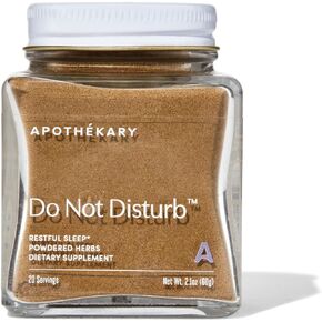 Apothékary Do Not Disturb مساعد النوم، دعم الالتهابات، مكمل مسحوق عشبي لتخفيف التوتر، خالي من السكر، خالي من الغلوتين، نباتي، نباتي in Kuwait