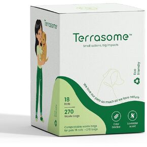 Compostable Doggie Poop Bags (120 Count) | Dog Poop Bags Rolls, Leak Proof And Extra Thick Poop Bags, Lavender Scented | 100% Compostable Certified, Cornstarch Based, Premium Pet Waste Bags.