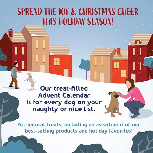 Himalayan Dog Chew 24 Joyful Days Dog Advent Calendar, 24 Tasty Dogs Treats for All Breeds, Himalayan Cheese Treats, Cookie Treats, Freeze Dried Whole Meat Treats in Kuwait