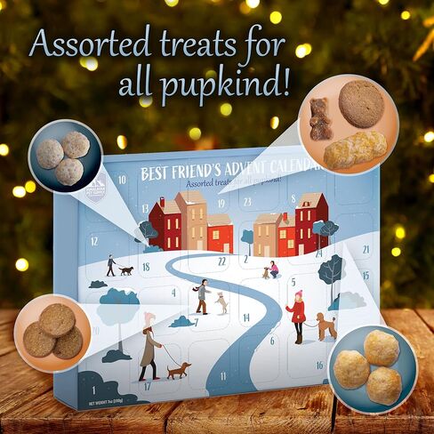 Himalayan Dog Chew 24 Joyful Days Dog Advent Calendar, 24 Tasty Dogs Treats for All Breeds, Himalayan Cheese Treats, Cookie Treats, Freeze Dried Whole Meat Treats in Kuwait