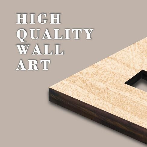 اوياو لوحة فنية جدارية خشبية هندسية بسيطة مفرغة بتصميم بوهيمي كبير لديكور الحائط، 3 لوحات منحوتات جدارية لغرفة المعيشة وغرفة النوم والمكتب 16 × 32 انش in Kuwait