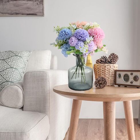 Paper Spiritz Artifical Flowers Silk Hydrangea Fake Flowers 6 Faux Flowers Bulk for Decoration Artificial Flower for Bridal Shower Wedding Home Party Centerpiece Table Living Room Decorations in Kuwait