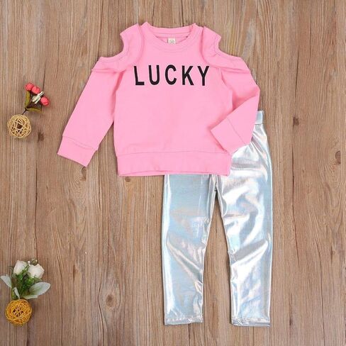 BOEBNOZCV طفل رضيع الفتيات مخطط جرس أسفل وتتسابق الأصفر المحاصيل قميص علوي + السراويل مضيئة ملابس الصيف مجموعة in Kuwait