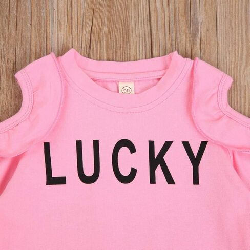 BOEBNOZCV طفل رضيع الفتيات مخطط جرس أسفل وتتسابق الأصفر المحاصيل قميص علوي + السراويل مضيئة ملابس الصيف مجموعة in Kuwait