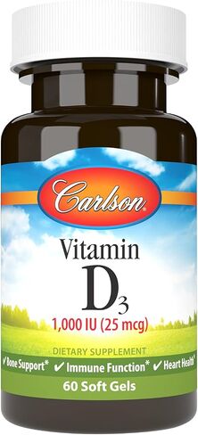 Carlson Labs, Vitamin D3, 25 mcg (1,000 IU), 360 Soft Gels in Saudi Arabia