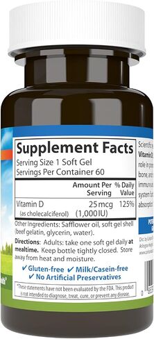 Carlson Labs, Vitamin D3, 25 mcg (1,000 IU), 360 Soft Gels in Saudi Arabia