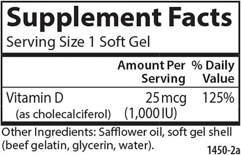 Carlson Labs, Vitamin D3, 25 mcg (1,000 IU), 360 Soft Gels in Saudi Arabia
