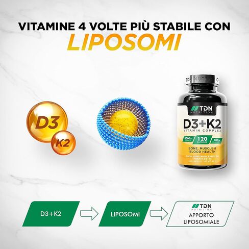 120 Vegetarian Tablets - Vitamin D3 3,000 iu & Vitamin K2 100ug (mk7) - UK Formulated - Vitamin D Supplement - Bone, Muscle, Blood & Immune Support for Men & Women in Kuwait