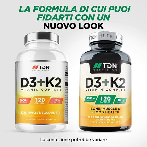 120 Vegetarian Tablets - Vitamin D3 3,000 iu & Vitamin K2 100ug (mk7) - UK Formulated - Vitamin D Supplement - Bone, Muscle, Blood & Immune Support for Men & Women in Kuwait