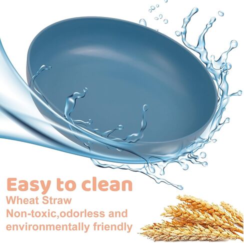 مجموعة أطباق طعام القطط من Fuyamp، 12 قطعة، مقاس 5.7 بوصة، أطباق القطط الملونة، وعاء طعام القطط الصغيرة، وعاء القطط للتعب، للقطط الداخلية، أطباق قش القمح للطعام والماء in Kuwait