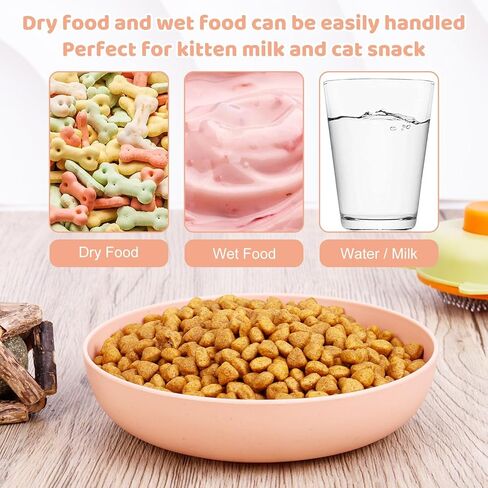 مجموعة أطباق طعام القطط من Fuyamp، 12 قطعة، مقاس 5.7 بوصة، أطباق القطط الملونة، وعاء طعام القطط الصغيرة، وعاء القطط للتعب، للقطط الداخلية، أطباق قش القمح للطعام والماء in Kuwait