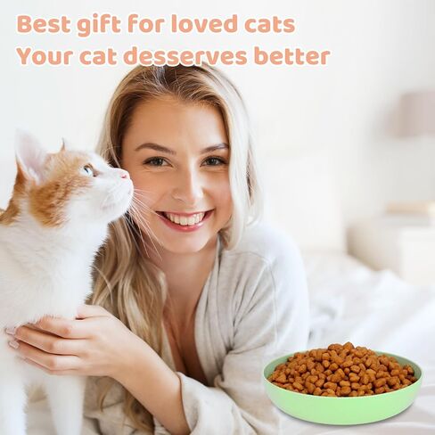 مجموعة أطباق طعام القطط من Fuyamp، 12 قطعة، مقاس 5.7 بوصة، أطباق القطط الملونة، وعاء طعام القطط الصغيرة، وعاء القطط للتعب، للقطط الداخلية، أطباق قش القمح للطعام والماء in Kuwait