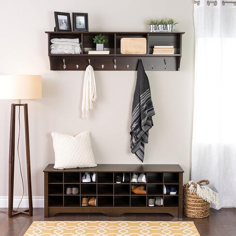 رف مدخل معلق بعرض 60 بوصة من بريباك، أبيض in Kuwait