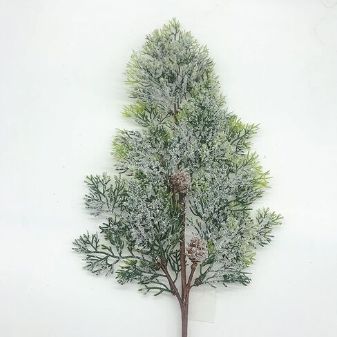 RSTYS 6Pcs Christmas Artificial Pine Needles Branches,60cm Long Fake Foliage Branches Faux Plastic Pine Branches Evergreen Branch Pine Cones Decor for DIY Christmas Craft Wreath Decoration, Green in Kuwait