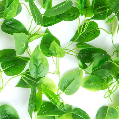 4 Pcs Artificial Hanging Plants 3.6ft Fake Ivy Vines Hanging Wall Plants Fake Ivy Green Leaves Room Decor Home Garden Wedding Party Indoor Outdoor Decorations (Basket Not Included) in Kuwait