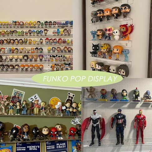 YFEEN 4Pack Clear Acrylic Shelf Vinyl Record Shelf Wall Mount,15 INCH Acrylic Record Album Holder Shelves,Floating Book Shelves for Kids Room in Kuwait