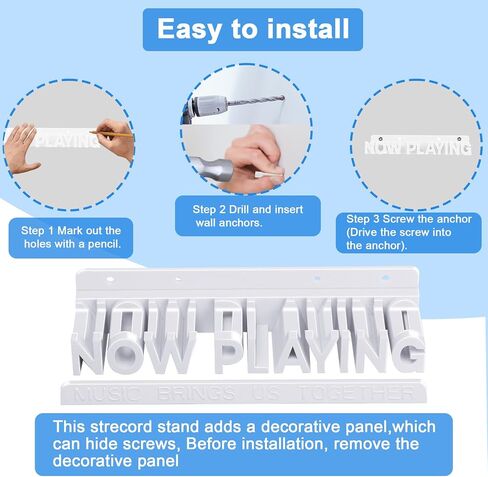Aivwis Premium Now Playing Vinyl Record Stand، رف سجل ثلاثي الأبعاد مثبت على الحائط، يلعب الآن حامل سجل لجامع السجلات، ديكور الحائط للمنزل أو المكتب، الممر، متجر السجلات (برتقالي) in Kuwait