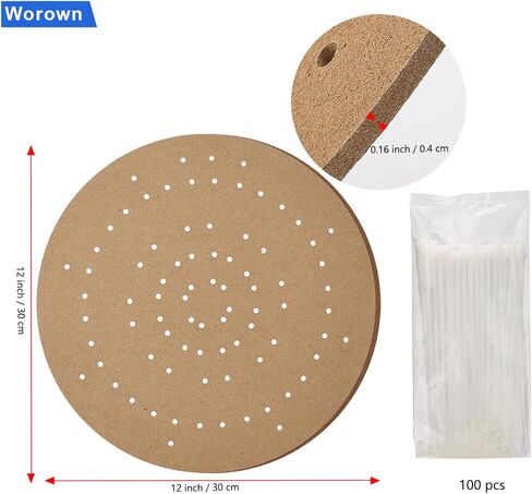 Worown 6 Pack 12 Inch Wreath Boards, Wreath Forms, Wreath Frames with Holes for Decorating Wedding, Christmas Ornaments, Halloween Accents, Thanksgiving Day Accessories, and Wall Mountable Artworks in Kuwait