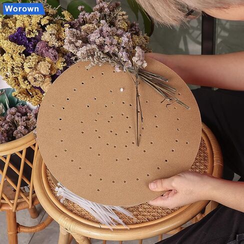 Worown 6 Pack 12 Inch Wreath Boards, Wreath Forms, Wreath Frames with Holes for Decorating Wedding, Christmas Ornaments, Halloween Accents, Thanksgiving Day Accessories, and Wall Mountable Artworks in Kuwait