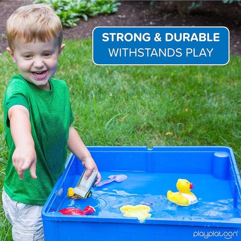 مجموعة طاولة أنشطة 5 في 1 من Platoon Kids - حسية وفنية ومائية ومكعبات بناء وحرف يدوية - للأطفال الصغار - أحمر/أزرق/أصفر/أخضر in Kuwait