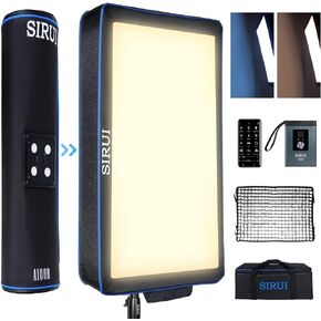 SIRUI LED ضوء فيديو قابل للنفخ تلقائيًا، ثنائي اللون 100 واط Softbox Video Lighting APP/لوحة التحكم، قابل للتعتيم 2800-8500K، 12 تأثيرات ضوئية للتصوير الفوتوغرافي في الهواء الطلق على YouTube -A100B in Kuwait