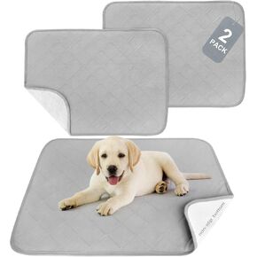 وسادات تبول للكلاب قابلة للغسل، عبوتان من وسادات الجراء مقاس 45.72 سم × 60.96 سم، مستلزمات الكلاب الأليفة، وسادات الجراء، وسادات تدريب الحيوانات الأليفة، وسادة إنجاب فائقة الامتصاص للبول، وسادات تدريب مضادة للانزلاق لركن لعب الكلاب، والقفص، والأريكة in Kuwait