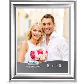 Icona Bay 5x7 Silver Picture Frame, Contemporary Photo Frame 5 x 7, Wall Mount or Table Top, Elegante Collection in Saudi Arabia