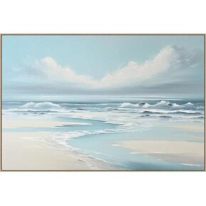 Sea and Cloud Wall Art framed Painting hand painted gallery wrapped canvas for Living room Bedroom Office Lounge 48 X 32 inch in Saudi Arabia