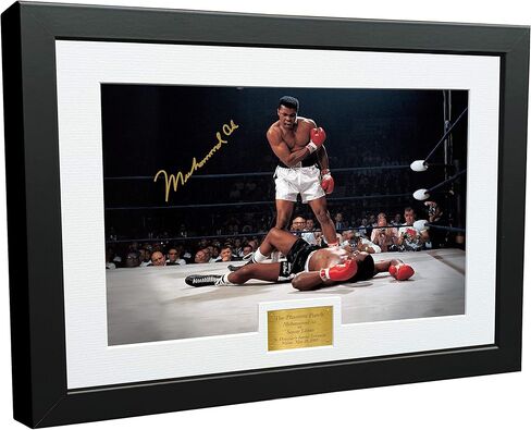 12x8 A4 'THE PHANTOM PUNCH' Muhammed Ali vs Sonny Liston Signed Autographed Boxing Photo Photograph Picture Frame Gift in Saudi Arabia