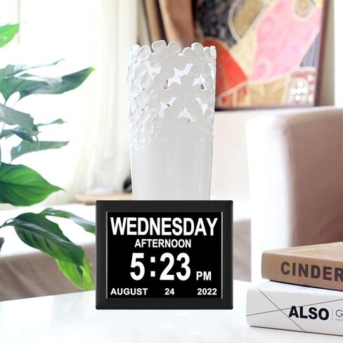 Medication Reminder Digital Calendar Dementia Day Date Time of The Week Clock for Seniors Elderly Impaired Vision Memory Loss Clock in Saudi Arabia