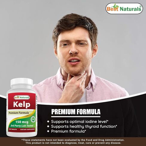 Best Naturals Kelp Supplement 150 Mcg Tablet, 300 Count in Saudi Arabia
