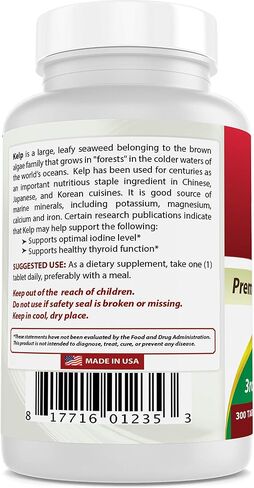 Best Naturals Kelp Supplement 150 Mcg Tablet, 300 Count in Saudi Arabia