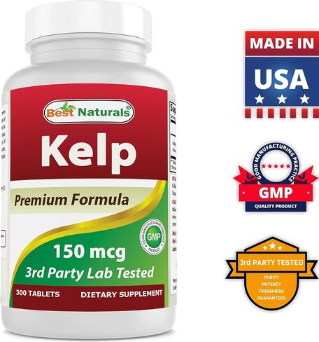 Best Naturals Kelp Supplement 150 Mcg Tablet, 300 Count in Saudi Arabia