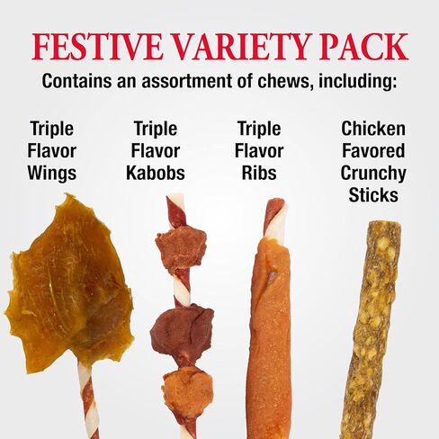 مجموعة متنوعة للعطلات من Good'n'Fun، علبة واحدة مكونة من 12 عبوة فردية مكونة من 10 قطع من مجموعة متنوعة من Good 'n' Fun للعطلات، وجبات خفيفة للعطلات لجميع الكلاب، P-94167 in Kuwait