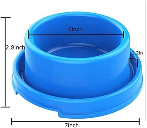 تيسون وعاء طعام مرتفع للكلاب والقطط والجراء بتصميم دائري مضاد للانسكاب وملون ومضاد للنمل، وعاء طعام للحيوانات الصغيرة in Kuwait